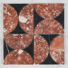 Laila Tuscan Red & Black Marble Mosaic Tile
